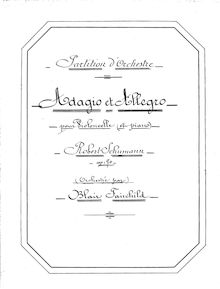 Partition complète, Adagio et Allegro, Op.70, Adagio et allegro pour violoncelle (et piano), Op.10