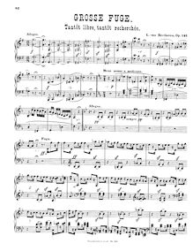 Partition complète, Große Fuge, B♭ major, Beethoven, Ludwig van
