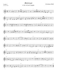 Partition viole de gambe aigue 1, Madrigali a 5 voci, Libro 7, Belli, Girolamo par Girolamo Belli