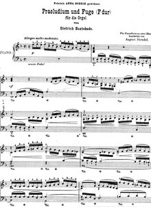 Partition complète, Prelude en F major, BuxWV 145, Prelude and Fugue in F major, BuxWV 145
