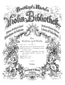 Partition de violon, 4 Duettos, Bach, Johann Sebastian