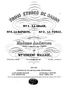 Partition , La Force, 6 Etudes de Salon, Wallace, William Vincent