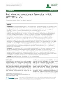 Red wine and component flavonoids inhibit UGT2B17 in vitro