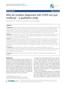 Why do smokers diagnosed with COPD not quit smoking? - a qualitative study