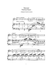 Partition complète (E♭ Major: haut voix et piano), Noël de fleurs