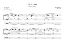 Partition complète, Méditation pour orgue, Mailly, Alphonse