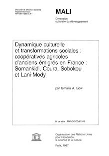 Dynamique culturelle et transformations sociales: coopératives ...