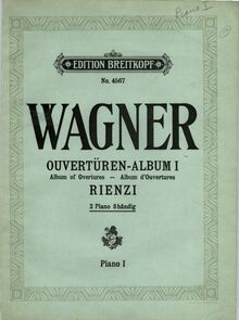 Partition couverture couleur, Rienzi, der Letzte der Tribunen, Wagner, Richard