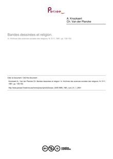 Bandes dessinées et religion.  ; n°1 ; vol.51, pg 139-150