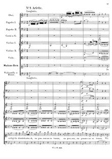 Partition Nos.1 to 4, Der Schauspieldirektor, The Impresario, Mozart, Wolfgang Amadeus