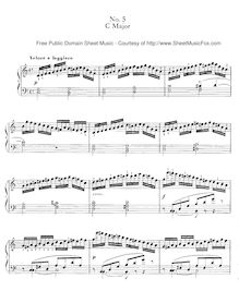 Partition No.5 en C major, 15 Etudes de Virtuosité, 15 Virtuosity Studies