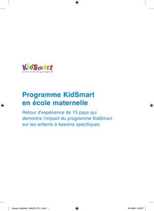 Programme KidSmart en école maternelle