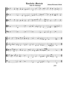 Partition  10,  Padouana - partition complète (Tr Tr T T B), Banchetto Musicale