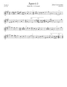 Partition Treble1 viole de gambe,  No.4 pour 3 violes de gambe, Carwarden, John par John Carwarden