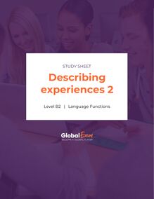 Describing experiences 2