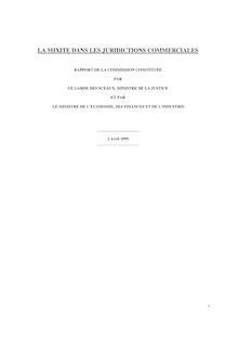 La mixité dans les juridictions commerciales : rapport remis au ministre de la justice et au ministre de l économie, des finances et de l industrie