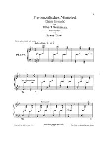 Partition complète (S.570), Des Sängers Fluch, Schumann, Robert