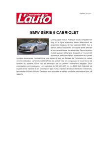 BMW SÉRIE 6 CABRIOLET