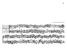 Partition Sonata No.2 en G minor, Premier livre de sonates à violon seul et la basse.... par Mr Francoeur le fils... Gravée par le sr Hue