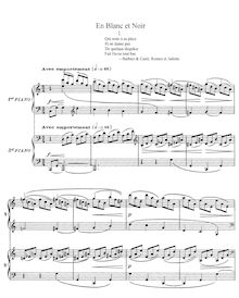 Partition complète, En Blanc et Noir, In Black and White, Debussy, Claude