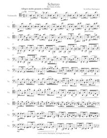 Partition complète, Scherzo pour Solo violoncelle, Harrington, Jeffrey Michael