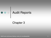 Chapter 3 – Audit Reports
