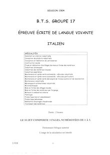 Btsindusm italien 2004