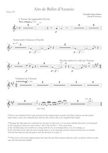 Partition flûte 2 (pour orchestral flûte 1 is pour solo , partie), Ascanio