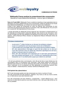 Webloyalty France analyse le comportement des consonautes