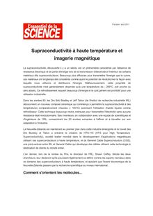 Supraconductivité à haute température et imagerie magnétique