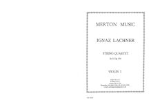 Partition parties complètes, corde quatuor, Op.104, G major, Lachner, Ignaz