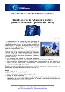 Opération navale de l UE contre la piraterie (EUNAVFOR Somalie ...