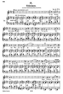 Partition complète (scan), Geheimes, D.719 (Op.14 No.2)