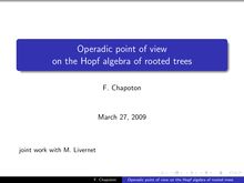 Operadic point of view on the Hopf algebra of rooted trees