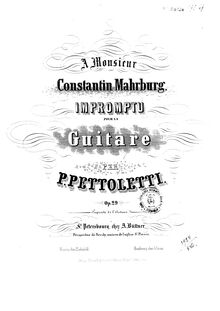 Partition complète, Impromptu, Op.29, Pettoletti, Pietro
