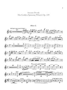 Partition hautbois 1, 2, anglais cor, pour Golden Spinning Wheel