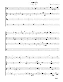 Partition Fantasia VdGS No.19 - partition complète (Tr Tr T B), fantaisies pour 4 violes de gambe
