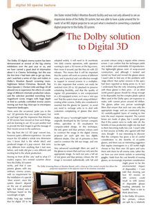 The Dolby solution to Digital 3D