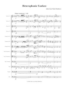 Partition complète, Heterophonic Fanfare, Fanfare on "Auld Lang Syne"