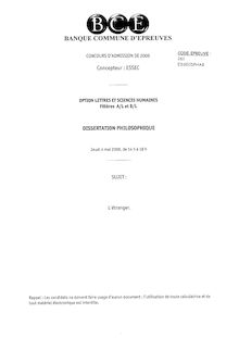 ESSEC 2006 dissertation philosophique classe prepa b/l