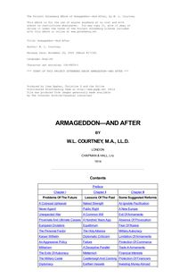 Armageddon—And After
