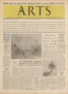 ARTS N° 343 du 25 janvier 1952