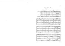 Partition complète, corde quatuor No.4, Op.35, E minor, Volkmann, Robert