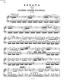 Partition complète, Sonata No.5, F major, Paganelli, Giuseppe Antonio