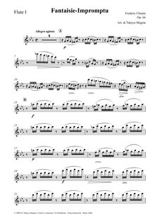 Partition flûte 1, Fantaisie-impromptu, C♯ minor, Chopin, Frédéric