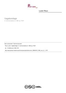 Vagabondage - article ; n°1 ; vol.6, pg 79-87
