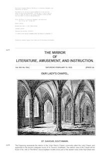 The Mirror of Literature, Amusement, and Instruction - Volume 19, No. 534, February 18, 1832