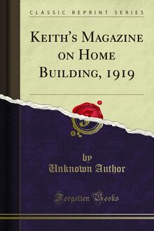 Keith s Magazine on Home Building, 1919