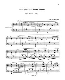 Partition , Lebe wohl, geliebtes Wesen, 6 Transcriptions pour Piano, Op.177