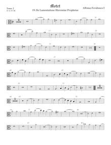 Partition ténor viole de gambe 3, alto clef, Motets, Ferrabosco Sr., Alfonso